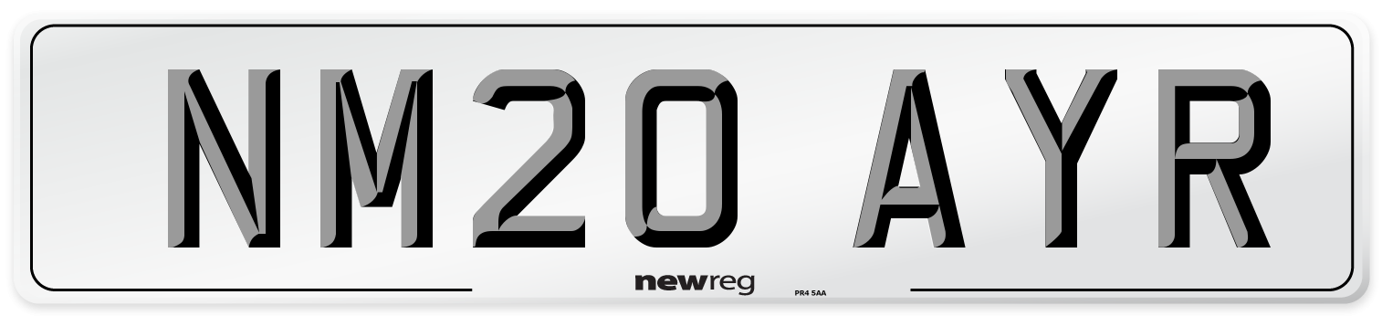NM20 AYR Number Plate from New Reg